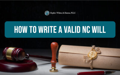 How to Write a Valid NC Will