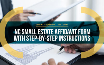 NC Small Estate Affidavit Form With Step-by-Step Instructions